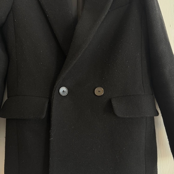 Mango Black Wool Blazer Coat Size Small - Picture 3 of 8